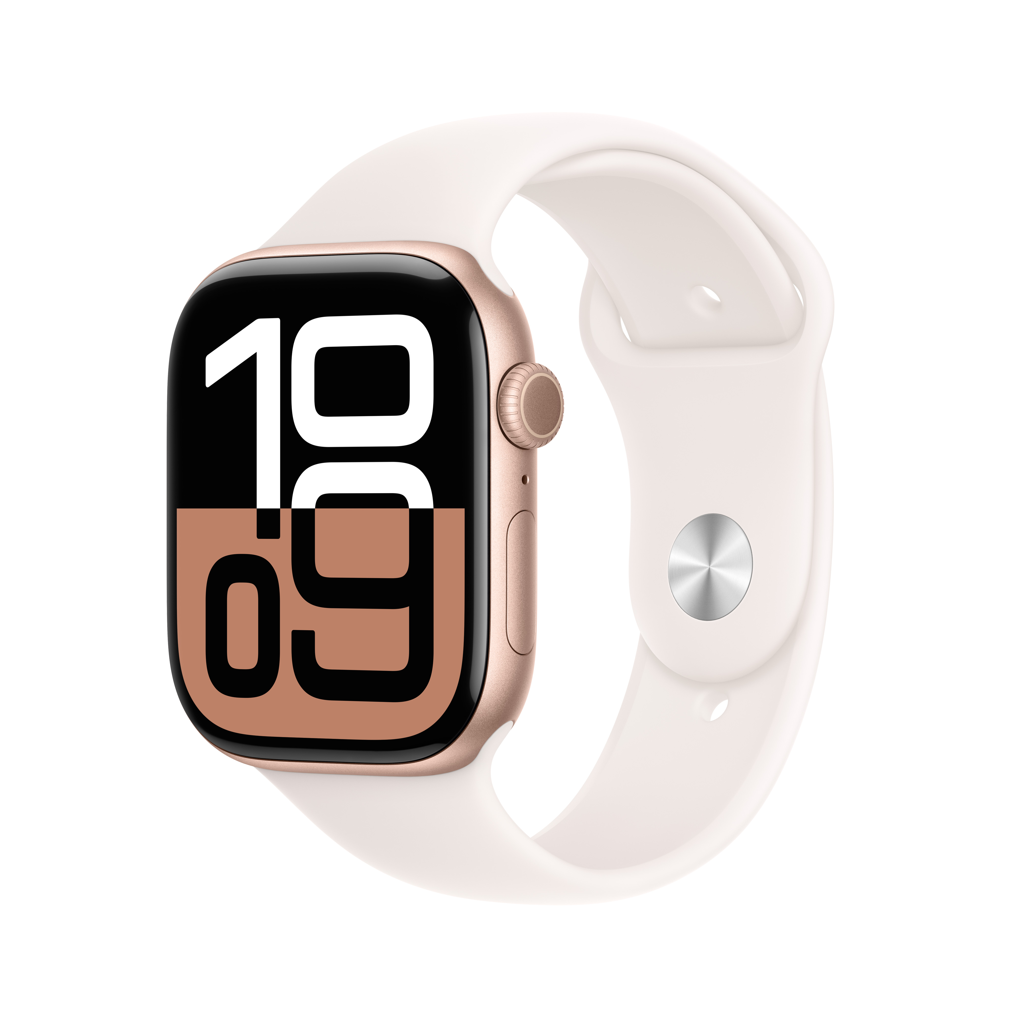Watch Apple Watch Series 10 Apple Watch Series 10 GPS 46mm Rose Gold Aluminium Case with Light Blush Sport Band S M